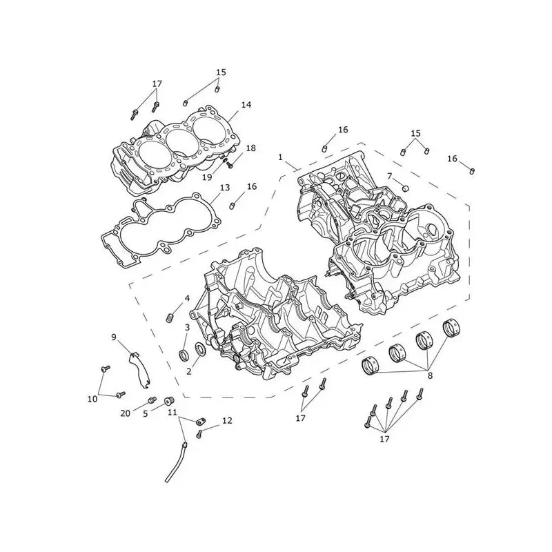 Carter Moteur et Pièces Speed Triple 1200 RS VIN jusqu'au CD3147 Micro-Fiche