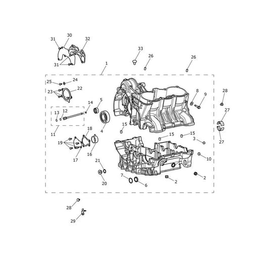 Carter Moteur et Pièces Tiger 1200XCx (VIN jusqu’au AV5526) Micro-Fiche