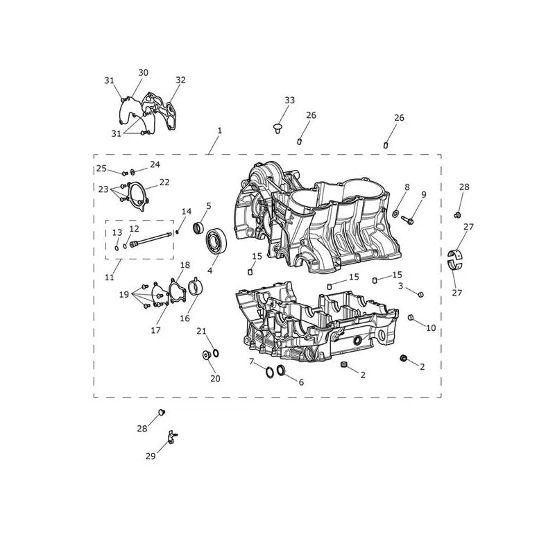 Carter Moteur et Pièces Tiger 1200XRx (VIN jusqu’au AV5526) Micro-Fiche