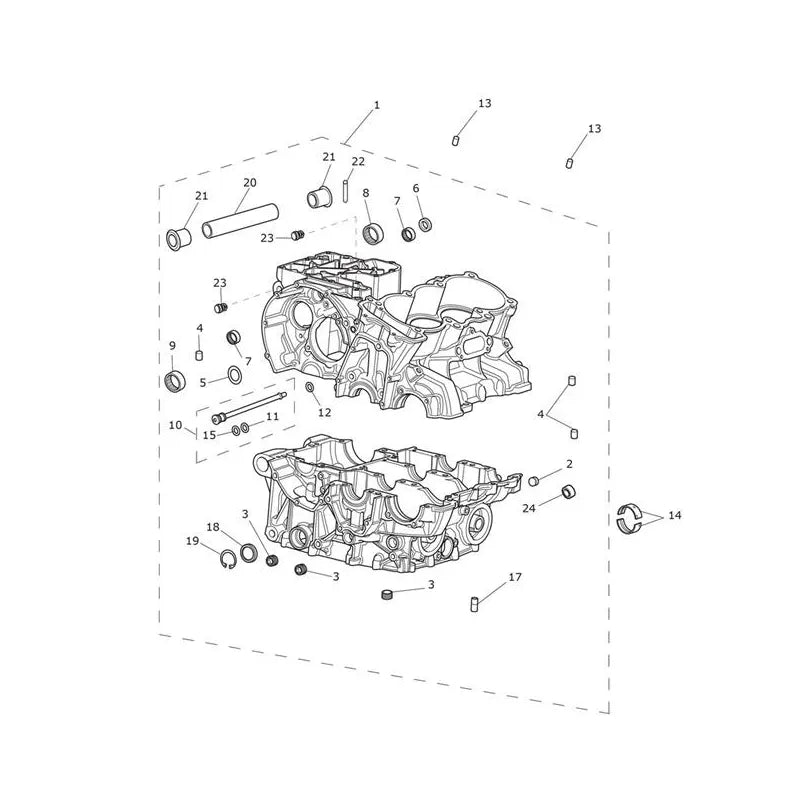 Carter Moteur et Pièces Tiger 800 XCA (VIN 674842 à 855531) Micro-Fiche