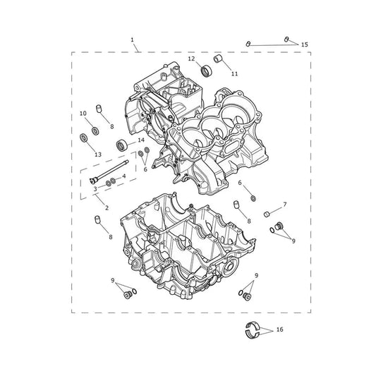 Carter Moteur et Pièces Tiger Sport 660 VIN jusqu'au CB9285 Micro-Fiche