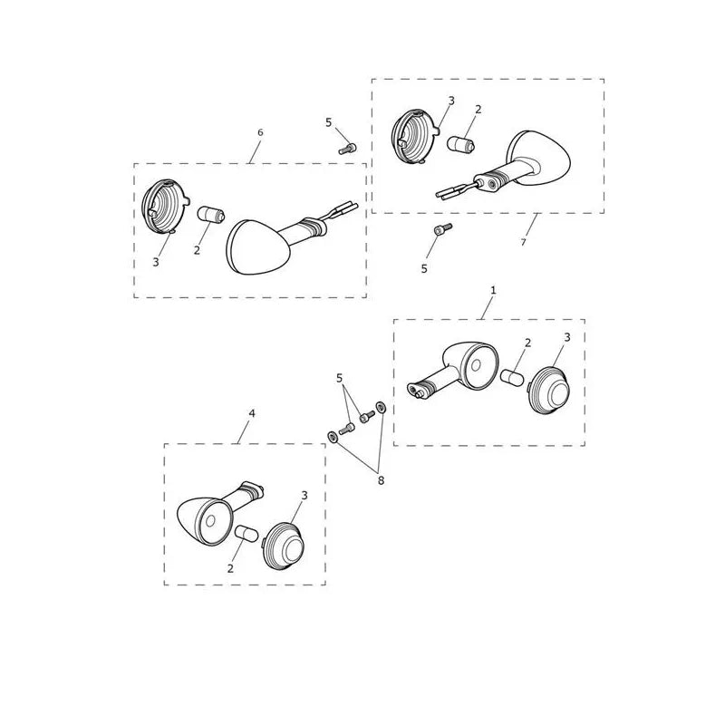Clignotants Bonneville T120 VIN AC6130 à CL9402 Micro-Fiche
