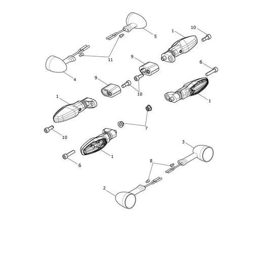 Clignotants Scrambler 1200 XE VIN à partir de CL1737 Micro-Fiche