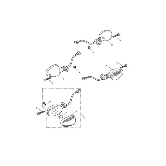 Clignotants (VIN jusqu'au 333178) Speed Triple 1050 Micro-Fiche