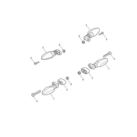 Clignotants Speed Twin 1200 VIN jusqu'au AE2310 Micro-Fiche