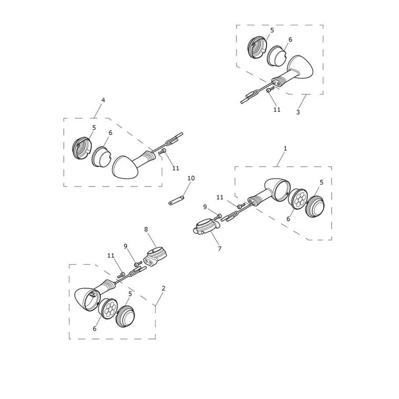 Clignotants Bonneville Speedmaster (VIN jusqu'au AC1200) Micro-Fiche