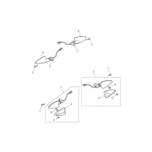 Clignotants Street Triple 675R (VIN 560477 à 806645)