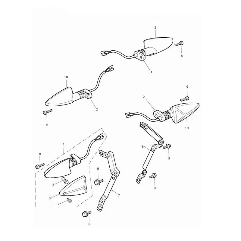 Clignotants Street Triple 675R (VIN jusqu'au 560476) Micro-Fiche