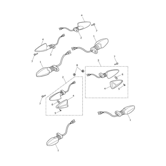 Clignotants Street Triple 765R & A2 (VIN à partir de BF1297)