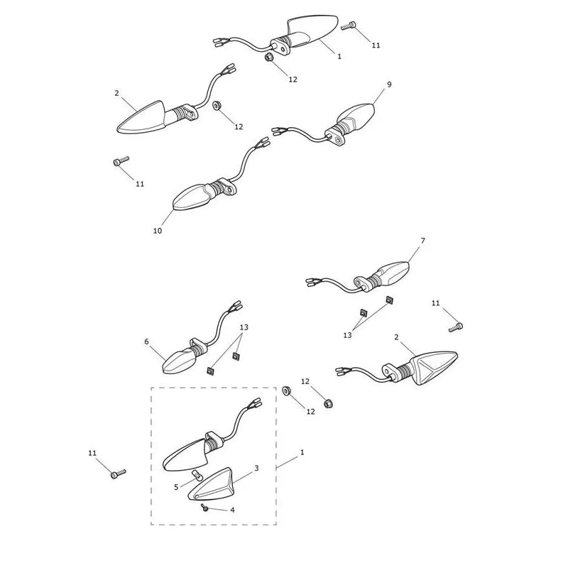 Clignotants Tiger 900 Micro-Fiche