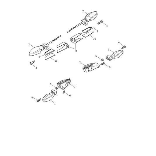 Clignotants Trident 660 VIN CB1390 à CN4039 Micro-Fiche