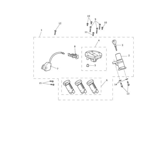 Contacteur à Clé Neiman Tiger Explorer XCx (VIN à partir de 740277) Micro-Fiche