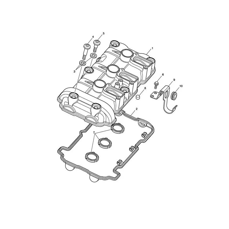 Couvercle d'Arbre à Cames Tiger Sport 1050 VIN 570059 à 750469 Micro-Fiche