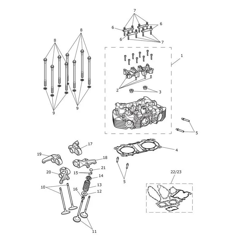 Culasse et Soupapes Bonneville Speedmaster (VIN jusqu'au AC1200) Micro-Fiche