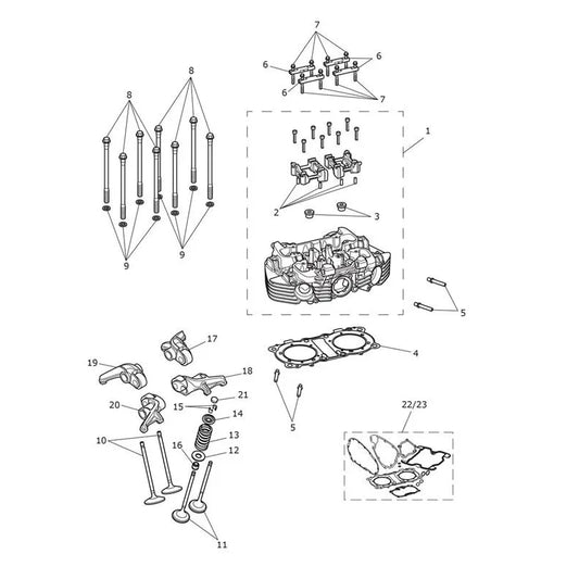 Culasse et Soupapes Bonneville Speedmaster (VIN jusqu'au AC1200) Micro-Fiche