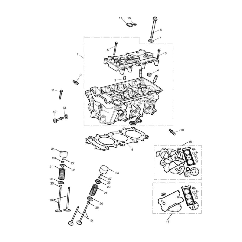 Culasse et Soupapes Street Triple 675R (VIN 560477 à 806645)