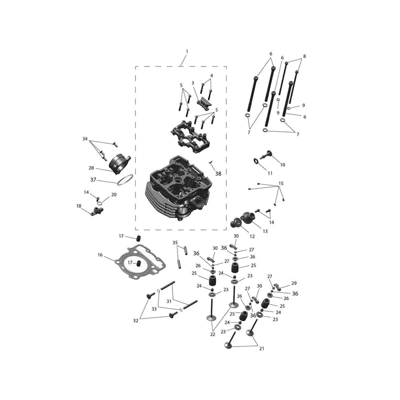 Culasse et Soupapes Tracker 400 Micro-Fiche