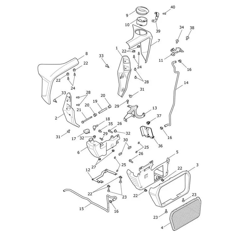 Écopes de Radiateur et Vase d'Expansion Rocket 3 GT Micro-Fiche