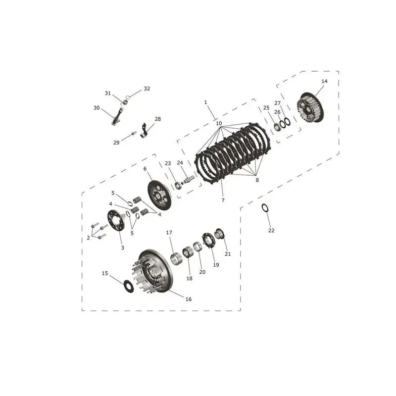 Embrayage Daytona 660 VIN jusqu'au CM3406 Micro-Fiche