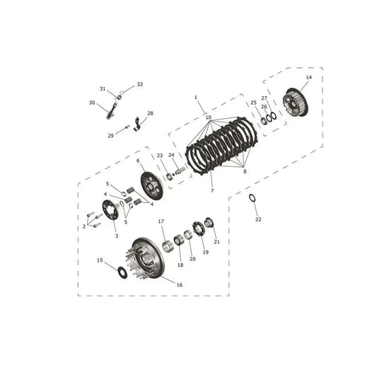 Embrayage Daytona 660 VIN jusqu'au CM3406 Micro-Fiche
