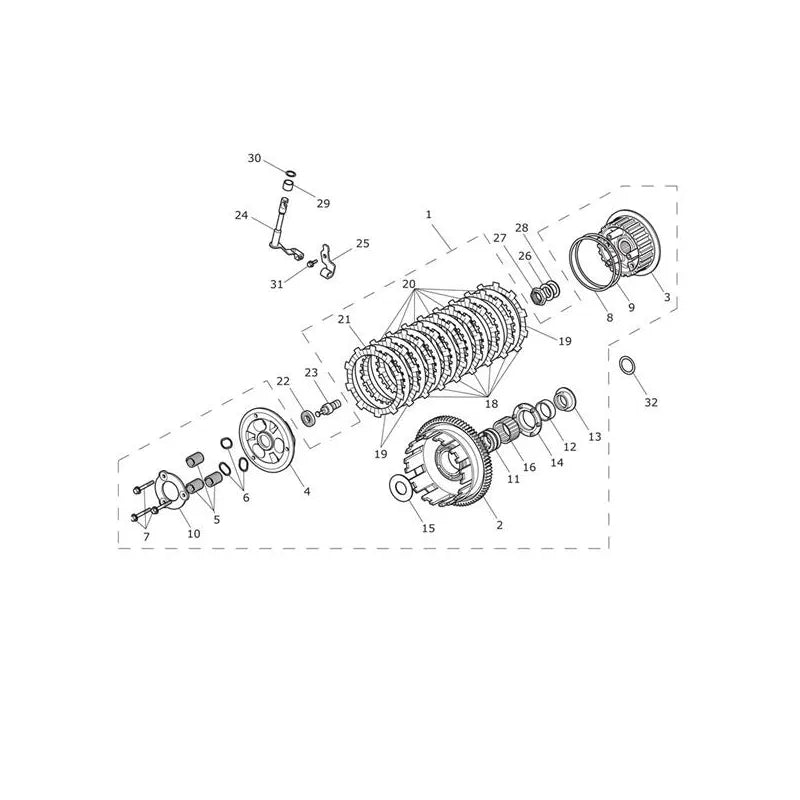 Embrayage Daytona 675R VIN à partir de 564948 Micro-Fiche