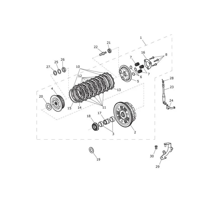 Embrayage Scrambler 1200 XC VIN jusqu'au AE9097 Micro-Fiche