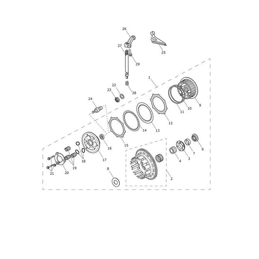 Embrayage Speed Triple 1050 S VIN 735438 à 867684 Micro-Fiche