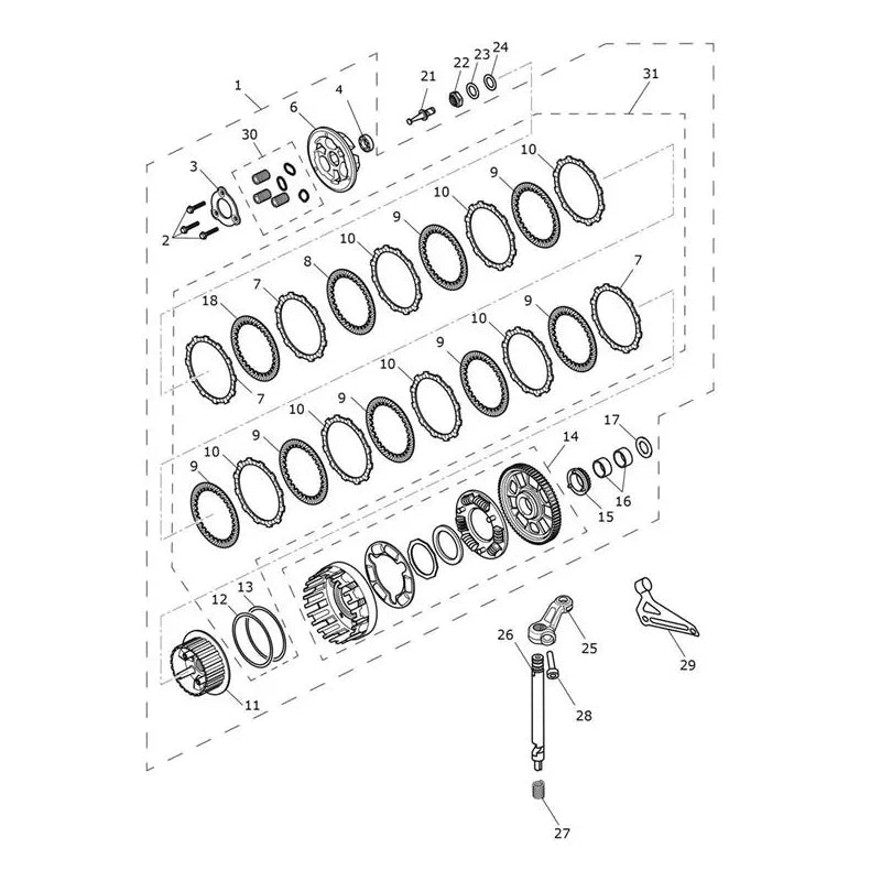 Embrayage Speed Triple 1200 RS VIN jusqu'au CD3147 Micro-Fiche