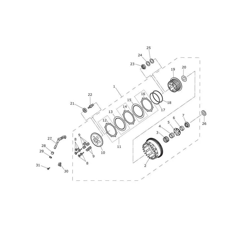 Embrayage Tiger 800 XCA (VIN 674842 à 855531) Micro-Fiche