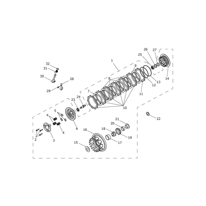 Embrayage Tiger Sport 660 VIN jusqu'au CB9285 Micro-Fiche