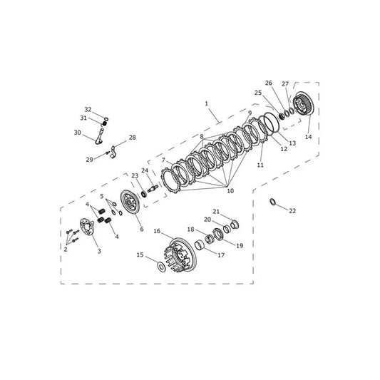 Embrayage Trident 660 Vin jusqu'au CB1389 Micro-Fiche