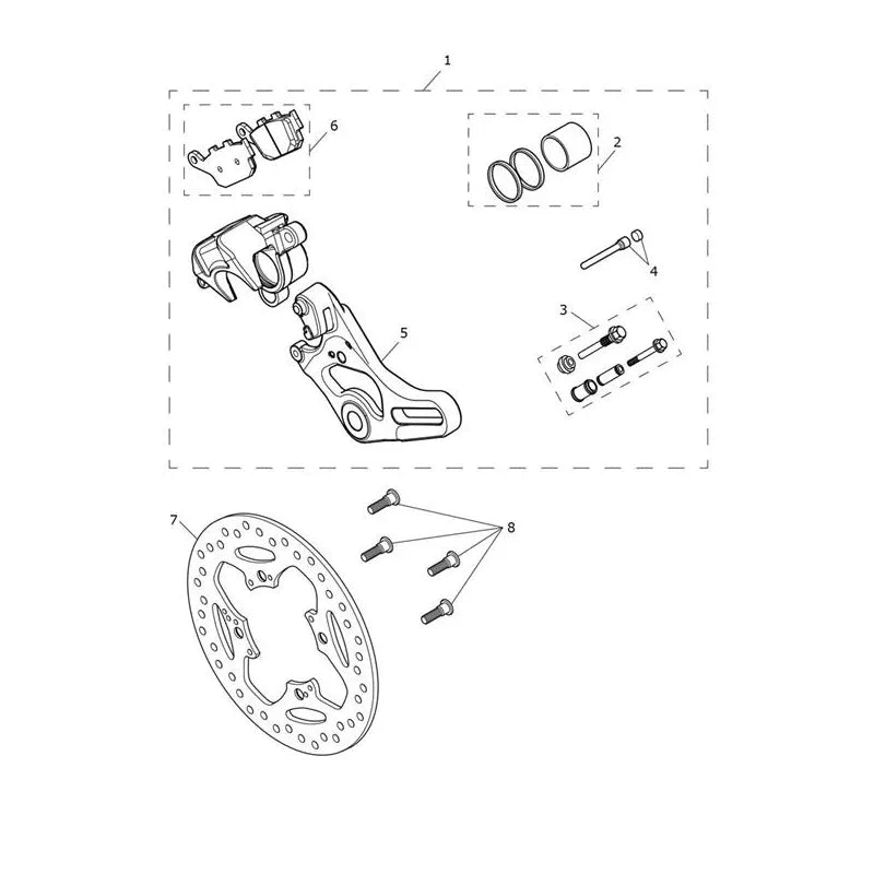 Étrier Frein Arrière et Disque Scrambler 1200 X Micro-Fiche