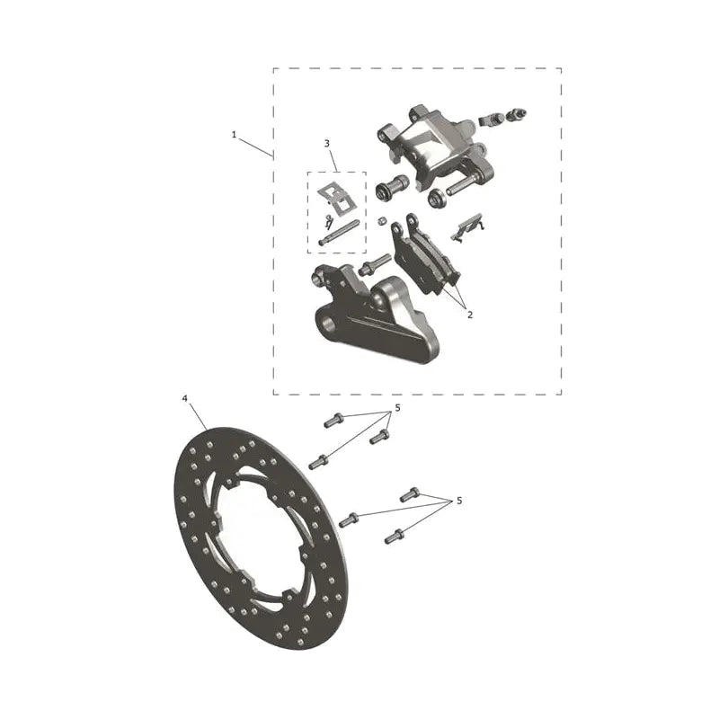 Étrier Frein Arrière et Disque Scrambler 400 X Micro-Fiche