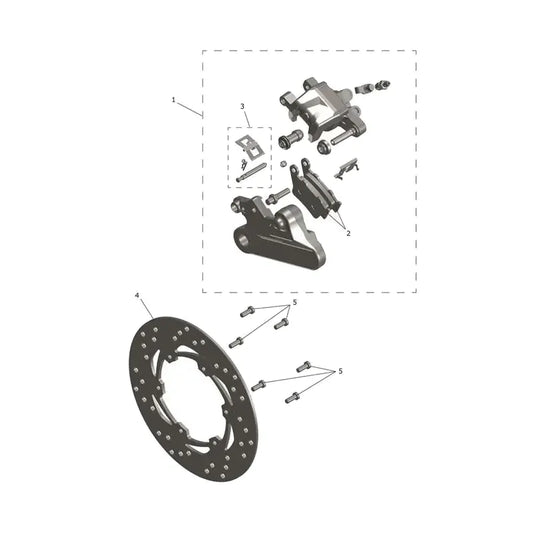 Étrier Frein Arrière et Disque Scrambler 400 X Micro-Fiche