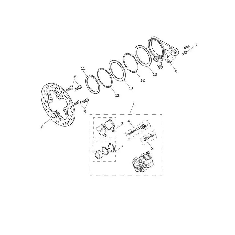 Étrier Frein Arrière et Disque Speed Triple 1200 RS VIN jusqu'au CD3147 Micro-Fiche