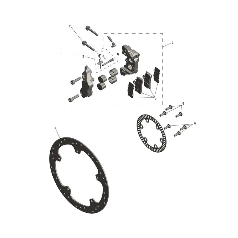 Étrier Frein Avant et Disque Scrambler 400 XC Micro-Fiche