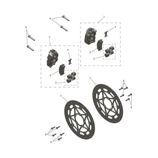 Étrier Frein Avant et Disque Speed Triple 1200 RX Micro-Fiche