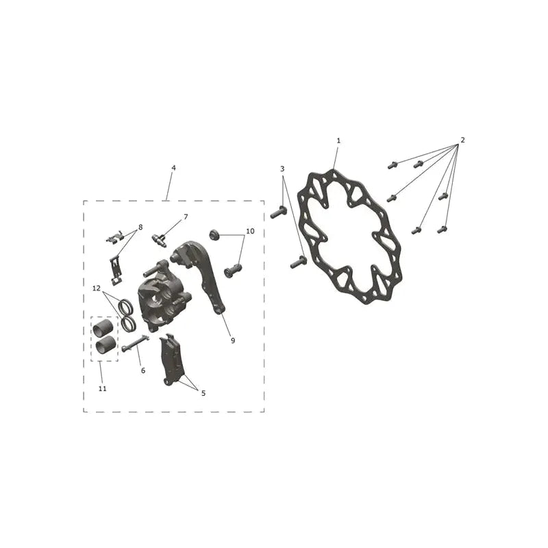 Étrier Frein Avant et Disque TF 250-C Micro-Fiche