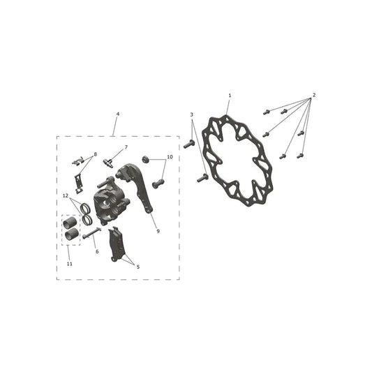 Étrier Frein Avant et Disque TF 250-X VIN à partir de CF3825 Micro-Fiche
