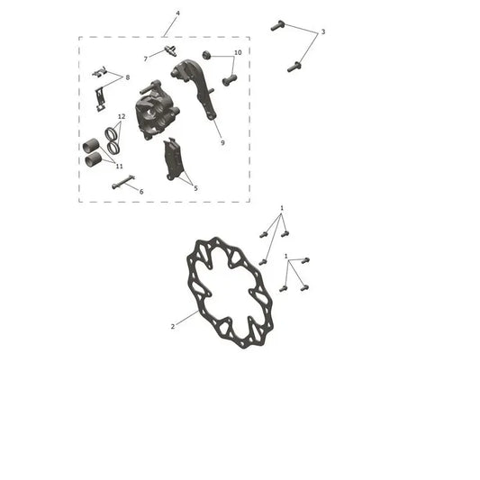 Étrier Frein Avant et Disque TF 450-C Micro-Fiche