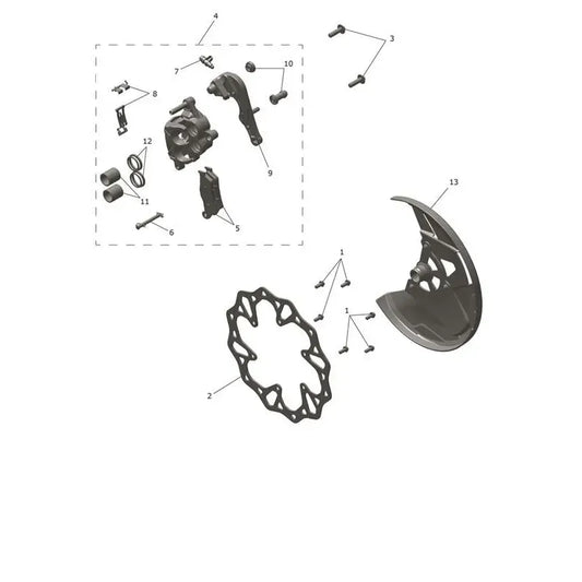 Étrier Frein Avant et Disque TF 450-RC Edition Micro-Fiche