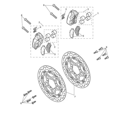 Étrier Frein Avant et Disque Tiger 1200 Desert Micro-Fiche