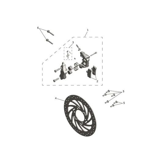 Étrier Frein Avant et Disque Tracker 400 Micro-Fiche