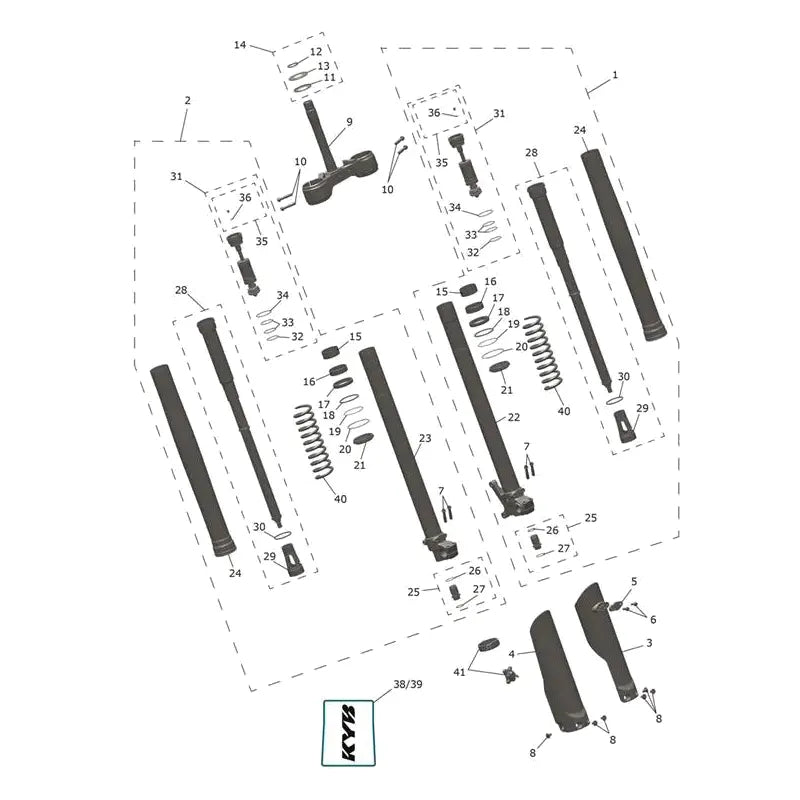 Fourche avant & Té de Fourche Inférieur TF 450-RC Edition Micro-Fiche