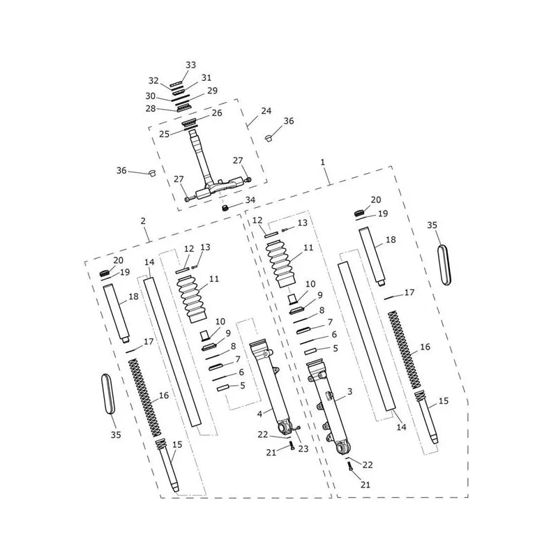 Fourche Bonneville T100 VIN jusqu'au AC5926 Micro-Fiche