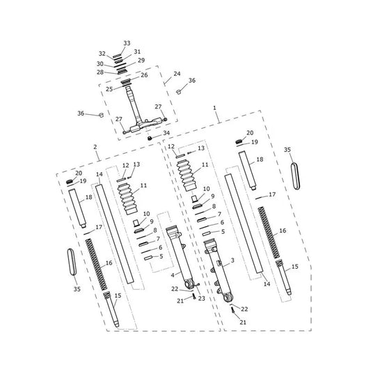 Fourche Bonneville T100 Black Micro-Fiche