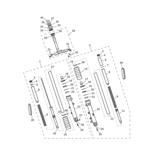 Fourche Bonneville T120 Black VIN à partir de CM2828 Micro-Fiche