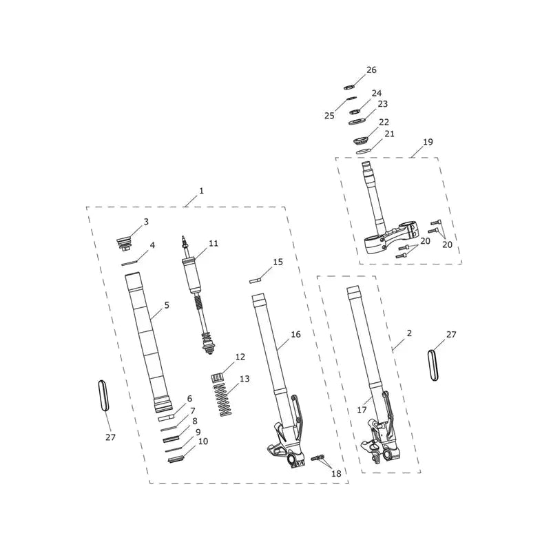 Fourche (LRH Version) Street Triple 765R (VIN 982752 à BF1182)