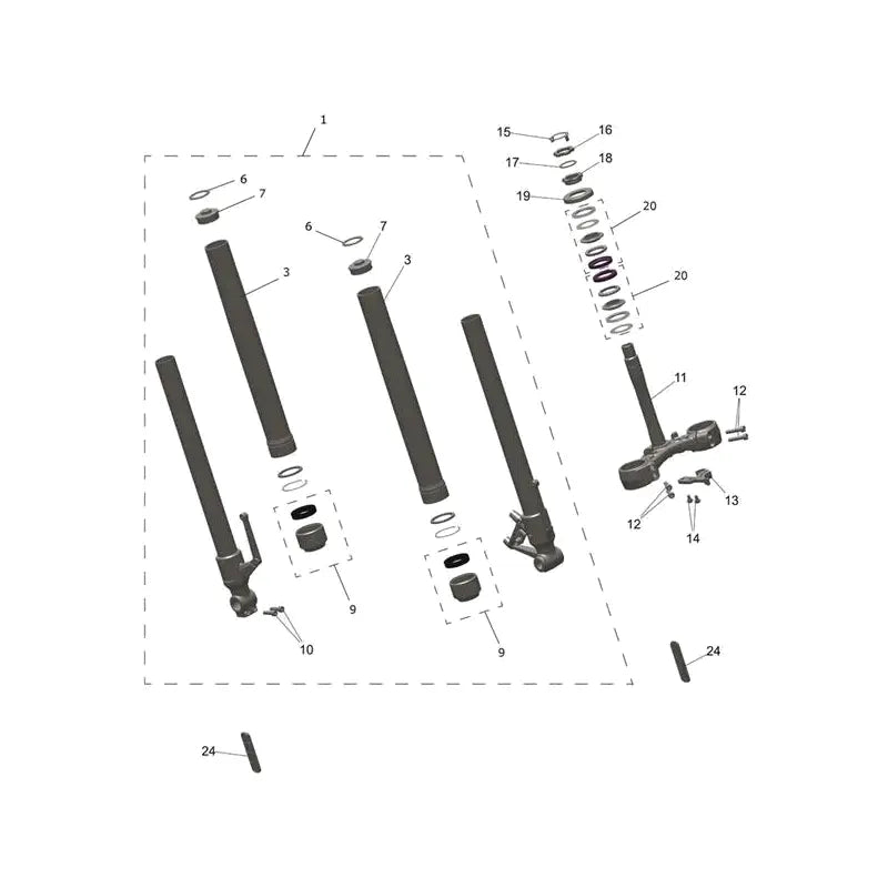 Fourche Scrambler 400 X Micro-Fiche