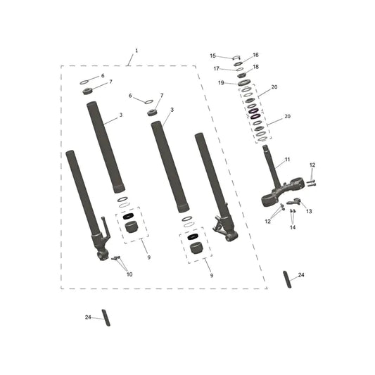 Fourche Scrambler 400 XC Micro-Fiche